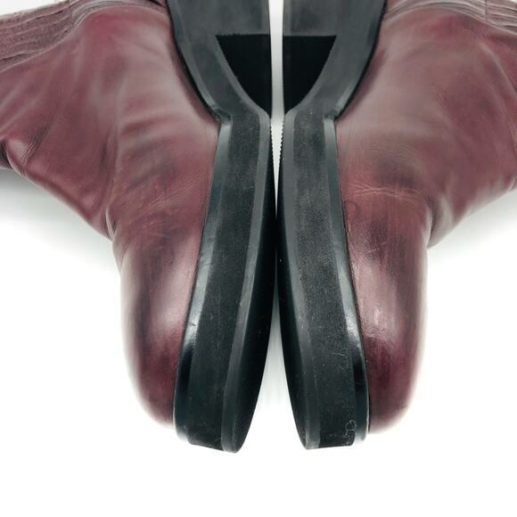 HOMERS Artisan Ribbed Chelsea Leather Ankle Boot Purple 41 - Picture 6 of 13